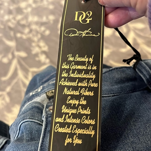 NWT DG2 Diane Gilman Skinny Jeans- Blue distressed Zip Up Stretch SZ 22WP - Picture 10 of 10